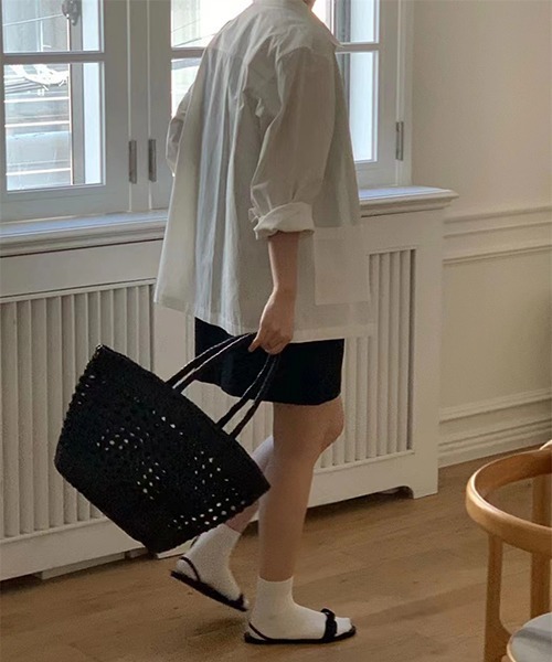 gossip!ロサンゼルス(ゴシップロサンゼルス)の「YUGA ノースリーブ Aラインワンピース(ワンピース・レディース・ブラック/ホワイト・FREE)」の4枚目の写真
