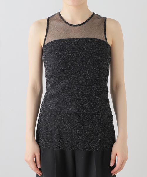 CITYSHOP(シティーショップ)の「【TanC TOKYO/タンクトウキョウ】SPARKLING TULLE SKINTOP:タンクトップ(タンクトップ・レディース・ブラック/ベージュ・FREE)」の4枚目の写真
