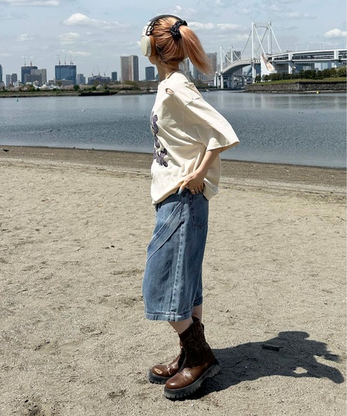 sedacle(セダクル)の「ダメージキラキラロゴTシャツ(Tシャツ/カットソー・メンズ・アイボリー/ブルー・SMALL/MEDIUM/LARGE)」の7枚目の写真