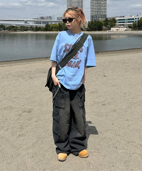 sedacle(セダクル)の「ダメージキラキラロゴTシャツ(Tシャツ/カットソー・メンズ・アイボリー/ブルー・SMALL/MEDIUM/LARGE)」の12枚目の写真