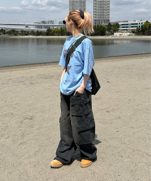sedacle(セダクル)の「ダメージキラキラロゴTシャツ(Tシャツ/カットソー・メンズ・アイボリー/ブルー・SMALL/MEDIUM/LARGE)」の13枚目の写真
