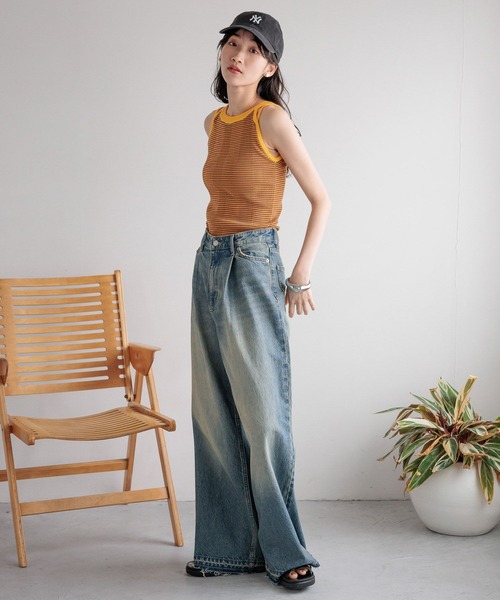 LOWRYS FARM（ローリーズファーム）の「ホルターカップニットキャミ 122946（タンクトップ・レディース・ブルー/ブラック/ホワイト/イエロー・FREE）」の17枚目の写真