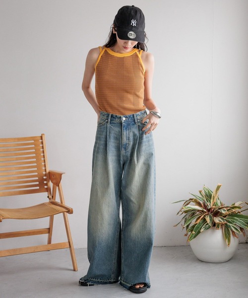 LOWRYS FARM（ローリーズファーム）の「ホルターカップニットキャミ 122946（タンクトップ・レディース・ブルー/ブラック/ホワイト/イエロー・FREE）」の18枚目の写真