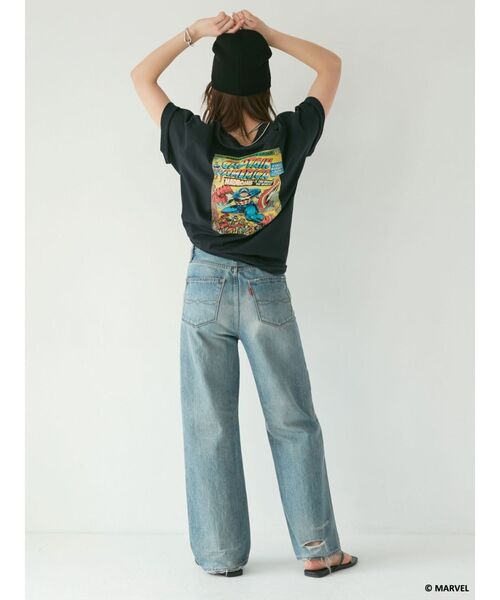 Ungrid(アングリッド)の「Captain America ロゴTee(Tシャツ/カットソー・レディース・オフホワイト/ブラック・FREE)」の11枚目の写真