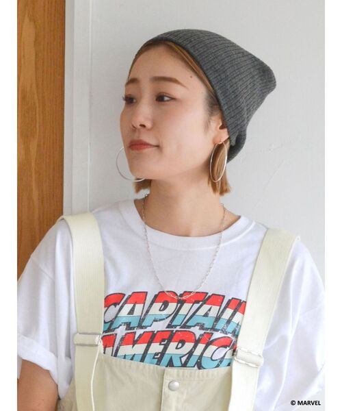 Ungrid(アングリッド)の「Captain America ロゴTee(Tシャツ/カットソー・レディース・オフホワイト/ブラック・FREE)」の14枚目の写真