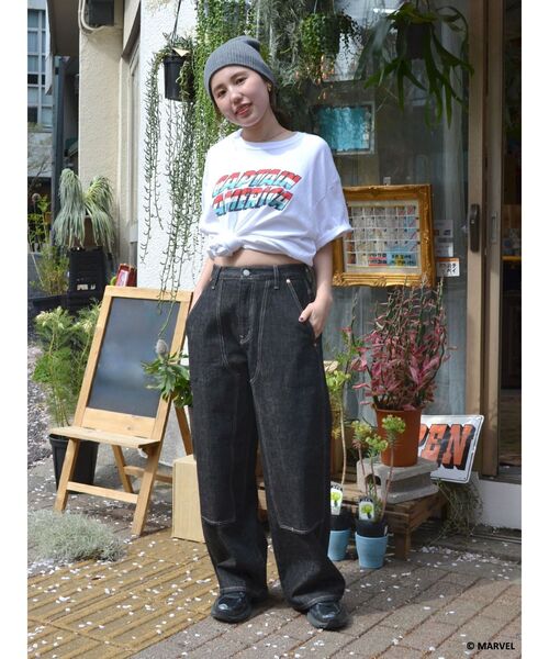 Ungrid(アングリッド)の「Captain America ロゴTee(Tシャツ/カットソー・レディース・オフホワイト/ブラック・FREE)」の20枚目の写真