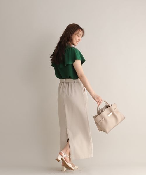 Andemiu(アンデミュウ)の「カタレースラッフルブラウス123574(シャツ/ブラウス・レディース・ホワイト/ブラック/グリーン・FREE)」の15枚目の写真