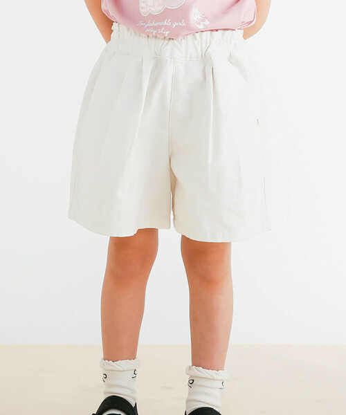 SLAP SLIP（スラップスリップ）の「おしりモチーフ刺しゅうデニムショートパンツ(90~130cm)（デニムパンツ・キッズ・ホワイト/ブルー・90cm/100cm/110cm/120cm/130cm）」の4枚目の写真