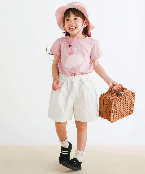 SLAP SLIP（スラップスリップ）の「おしりモチーフ刺しゅうデニムショートパンツ(90~130cm)（デニムパンツ・キッズ・ホワイト/ブルー・90cm/100cm/110cm/120cm/130cm）」の6枚目の写真