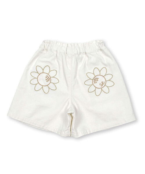 SLAP SLIP（スラップスリップ）の「おしりモチーフ刺しゅうデニムショートパンツ(90~130cm)（デニムパンツ・キッズ・ホワイト/ブルー・90cm/100cm/110cm/120cm/130cm）」の8枚目の写真