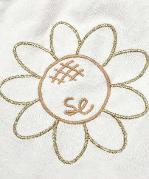 SLAP SLIP（スラップスリップ）の「おしりモチーフ刺しゅうデニムショートパンツ(90~130cm)（デニムパンツ・キッズ・ホワイト/ブルー・90cm/100cm/110cm/120cm/130cm）」の14枚目の写真