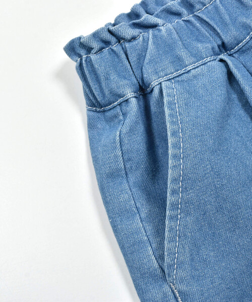 SLAP SLIP（スラップスリップ）の「おしりモチーフ刺しゅうデニムショートパンツ(90~130cm)（デニムパンツ・キッズ・ホワイト/ブルー・90cm/100cm/110cm/120cm/130cm）」の16枚目の写真