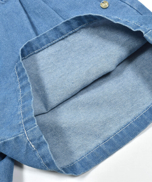 SLAP SLIP（スラップスリップ）の「おしりモチーフ刺しゅうデニムショートパンツ(90~130cm)（デニムパンツ・キッズ・ホワイト/ブルー・90cm/100cm/110cm/120cm/130cm）」の19枚目の写真