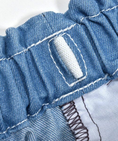 SLAP SLIP（スラップスリップ）の「おしりモチーフ刺しゅうデニムショートパンツ(90~130cm)（デニムパンツ・キッズ・ホワイト/ブルー・90cm/100cm/110cm/120cm/130cm）」の21枚目の写真