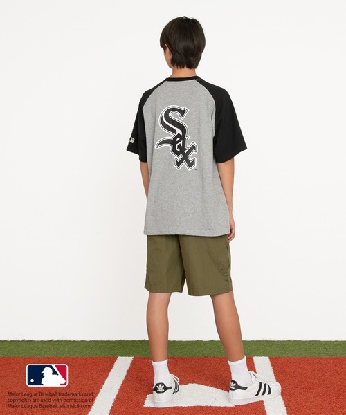 GLAZOS(グラソス)の「【大人向けサイズあり】【MLB】チームロゴプリントラグランスリーブ半袖Tシャツ(Tシャツ/カットソー・キッズ・グレー/オートミール/ネイビー/ホワイト・140cm/150cm/160cm/170cm)」の13枚目の写真