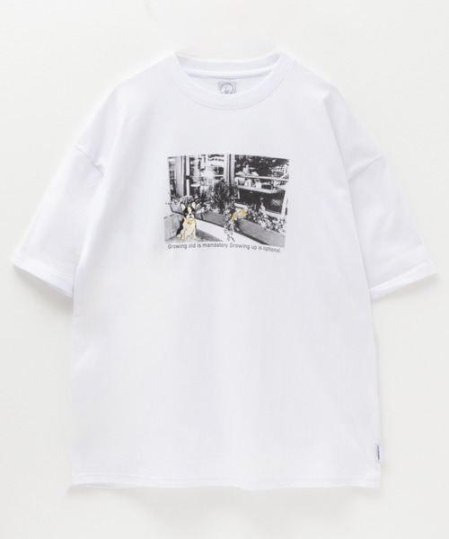 Mac-House(マックハウス)の「フォト刺繍ショートスリーブTシャツ(Tシャツ/カットソー・メンズ・ホワイト系1/ホワイト系2/ブルーグリーン/パープル・M/L)」の5枚目の写真