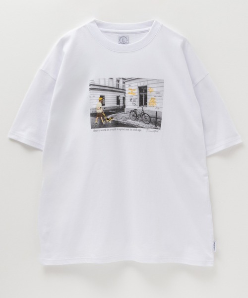 Mac-House(マックハウス)の「フォト刺繍ショートスリーブTシャツ(Tシャツ/カットソー・メンズ・ホワイト系1/ホワイト系2/ブルーグリーン/パープル・M/L)」の6枚目の写真