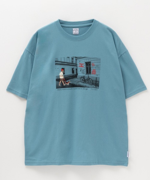 Mac-House(マックハウス)の「フォト刺繍ショートスリーブTシャツ(Tシャツ/カットソー・メンズ・ホワイト系1/ホワイト系2/ブルーグリーン/パープル・M/L)」の8枚目の写真