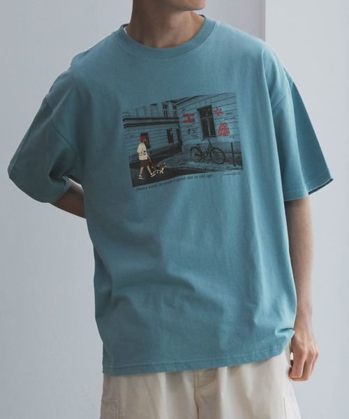 Mac-House(マックハウス)の「フォト刺繍ショートスリーブTシャツ(Tシャツ/カットソー・メンズ・ホワイト系1/ホワイト系2/ブルーグリーン/パープル・M/L)」の14枚目の写真