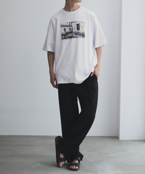 Mac-House(マックハウス)の「フォト刺繍ショートスリーブTシャツ(Tシャツ/カットソー・メンズ・ホワイト系1/ホワイト系2/ブルーグリーン/パープル・M/L)」の17枚目の写真