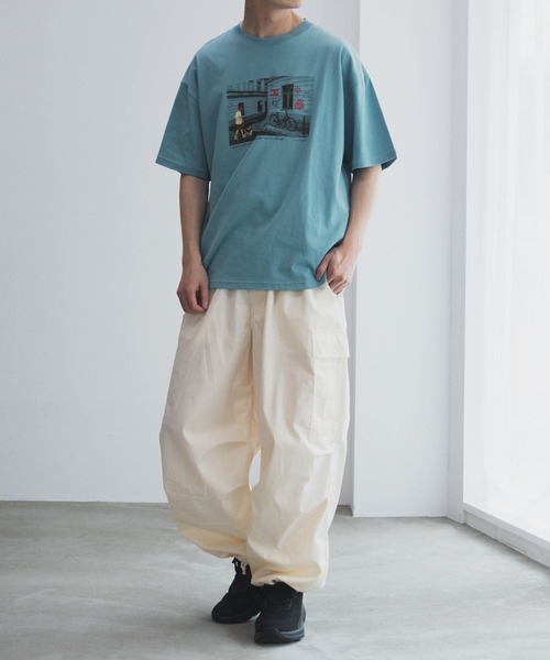 Mac-House(マックハウス)の「フォト刺繍ショートスリーブTシャツ(Tシャツ/カットソー・メンズ・ホワイト系1/ホワイト系2/ブルーグリーン/パープル・M/L)」の18枚目の写真