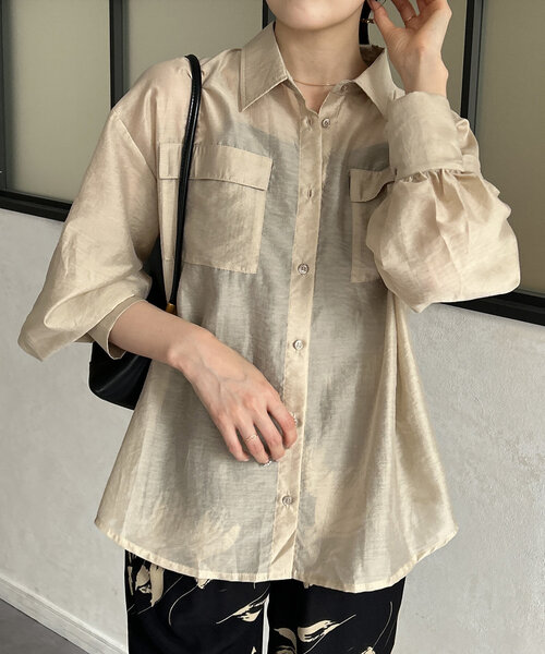 定価2.9万 ルフィル　完売品　バックレースアップブラウス　シャツ　23SS 定価2.9万 ルフィル 完売品 バックレースアップブラウス シャツ