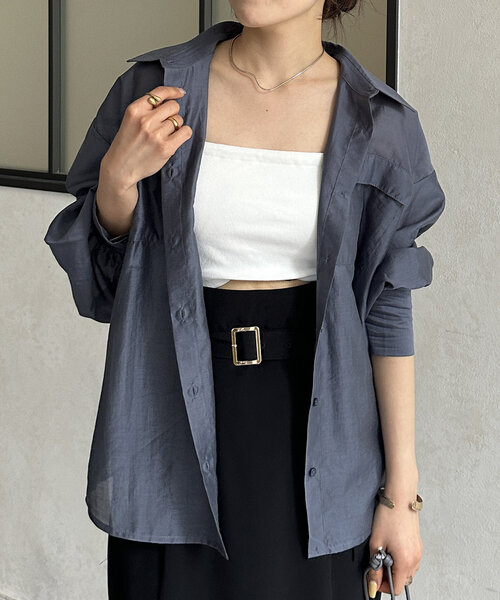 定価2.9万 ルフィル　完売品　バックレースアップブラウス　シャツ　23SS 定価2.9万 ルフィル 完売品 バックレースアップブラウス シャツ