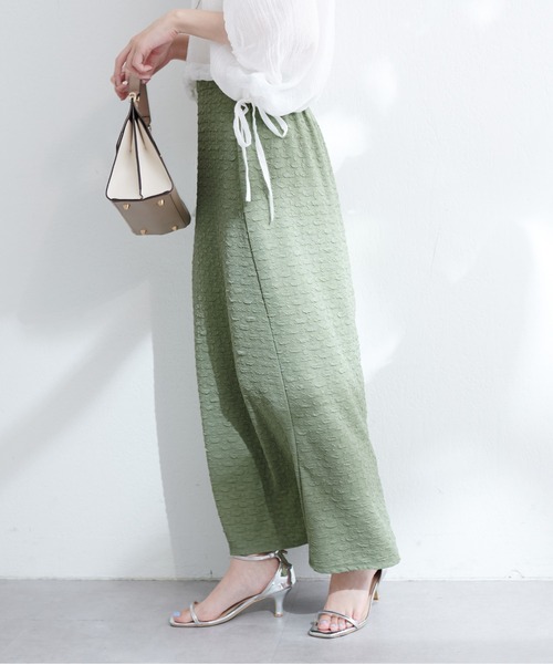 natural couture(ナチュラルクチュール)の「osonoカットソージャガードゆるマーメイドスカート(スカート・レディース・ブラック/ミント/ブルー・MEDIUM/LARGE)」の15枚目の写真