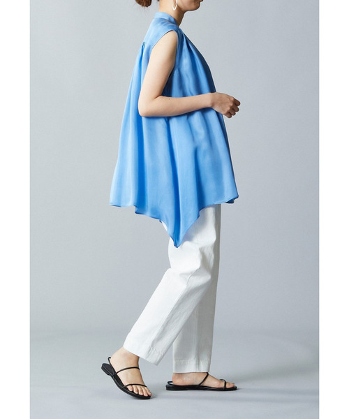 1er Arrondissement（プルミエアロンディスモン）の「デニムハイウエストテーパードパンツ（その他パンツ・レディース・オフホワイト/インディゴブルー・36/38）」の12枚目の写真