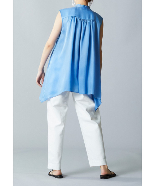 1er Arrondissement（プルミエアロンディスモン）の「デニムハイウエストテーパードパンツ（その他パンツ・レディース・オフホワイト/インディゴブルー・36/38）」の14枚目の写真