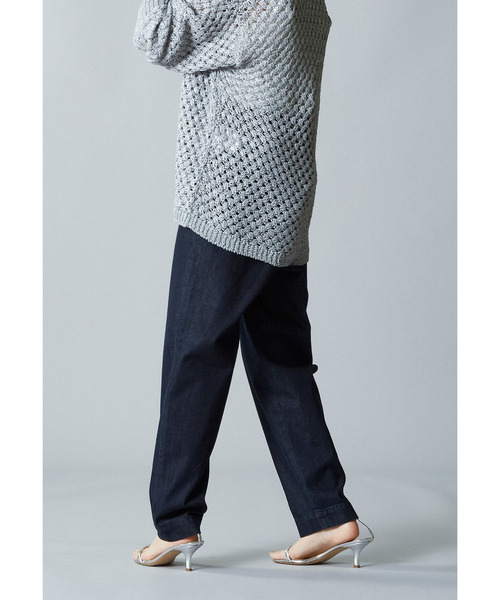 1er Arrondissement（プルミエアロンディスモン）の「デニムハイウエストテーパードパンツ（その他パンツ・レディース・オフホワイト/インディゴブルー・36/38）」の17枚目の写真