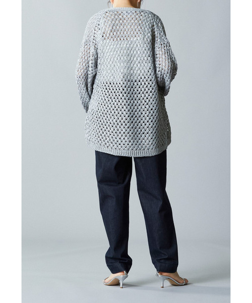 1er Arrondissement（プルミエアロンディスモン）の「デニムハイウエストテーパードパンツ（その他パンツ・レディース・オフホワイト/インディゴブルー・36/38）」の20枚目の写真