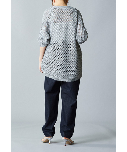 1er Arrondissement（プルミエアロンディスモン）の「デニムハイウエストテーパードパンツ（その他パンツ・レディース・オフホワイト/インディゴブルー・36/38）」の21枚目の写真