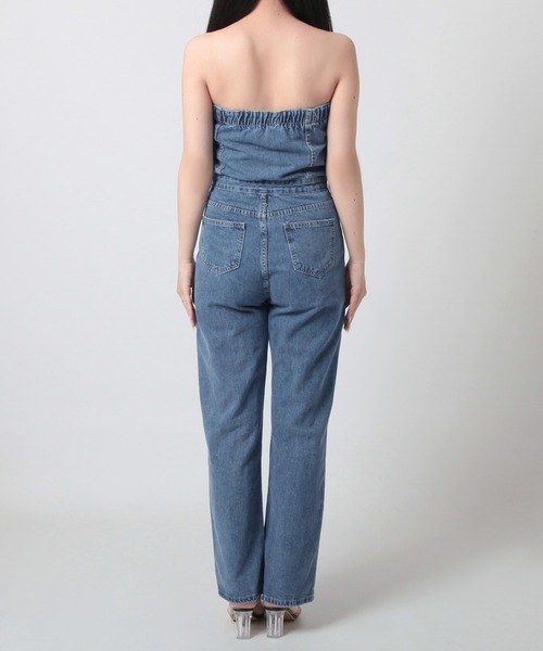 Julia Boutique（ジュリアブティック）の「ベアトップデニムサロペットパンツ/24129（デニムパンツ・レディース・ブルー・S/M/L）」の16枚目の写真