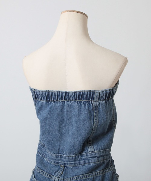 Julia Boutique（ジュリアブティック）の「ベアトップデニムサロペットパンツ/24129（デニムパンツ・レディース・ブルー・S/M/L）」の19枚目の写真