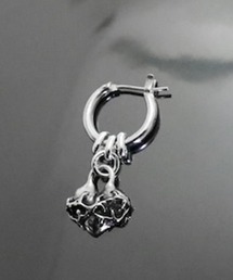 THE MILES（ザ マイルズ）の「GODSIZE ゴッドサイズ THIN HOOP rbw with OVAL & HEART レイズド・バイ・ウルヴス シンフープ ウィズ オーバル & ハート（ピアス（片耳用））」