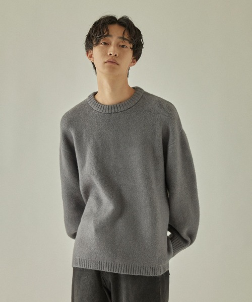 超美品COGTHEBIGSMOKE グレー ニット バルーンスリーブ molk（モルク）の「【molk】バルーンスリーブメランジニット（ニット