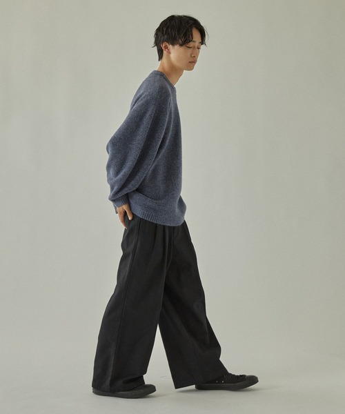 molk（モルク）の「【molk】バルーンスリーブメランジニット（ニット/セーター・メンズ・グレー/ネイビー/グリーン/ライトグレー・XS/S/M）」の8枚目の写真