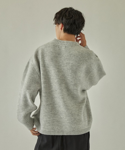 molk（モルク）の「【molk】バルーンスリーブメランジニット（ニット/セーター・メンズ・グレー/ネイビー/グリーン/ライトグレー・XS/S/M）」の11枚目の写真