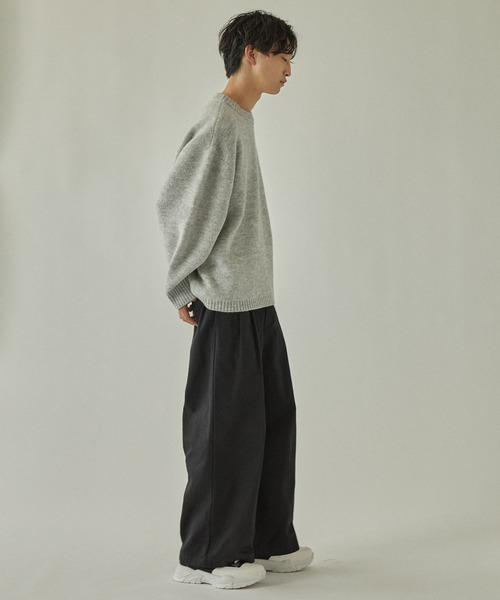 molk（モルク）の「【molk】バルーンスリーブメランジニット（ニット/セーター・メンズ・グレー/ネイビー/グリーン/ライトグレー・XS/S/M）」の18枚目の写真