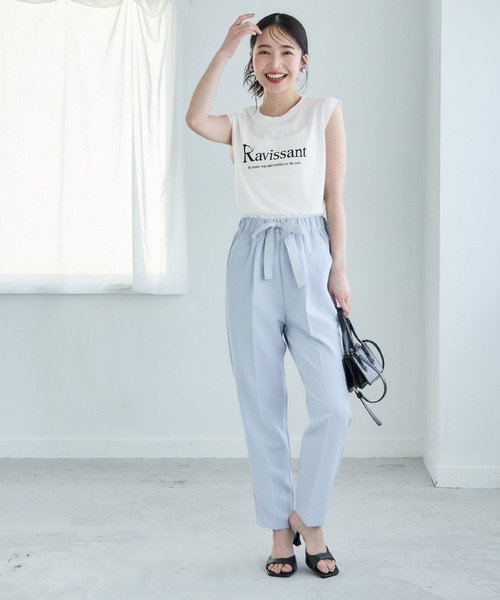 セール】【WEB限定セール】パール付きロゴTシャツ（Tシャツ/カットソー