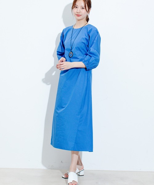 Juliana Jabourボリューム袖ワンピース バルーンシルエット【新品】 セール】袖ゴムバルーン袖ワンピース（ワンピース）｜Jayro