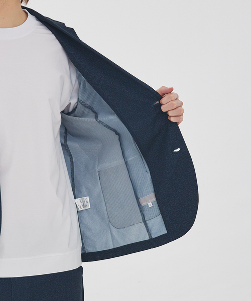 ABAHOUSE GRAY（アバハウスグレイ）の「【Air Hole Stretch / セットアップ対応】メッシュジャケット / サマージャケット（テーラードジャケット・メンズ・ライトグレー/モカ/ブルー/ネイビー・44/50/48/46）」の13枚目の写真