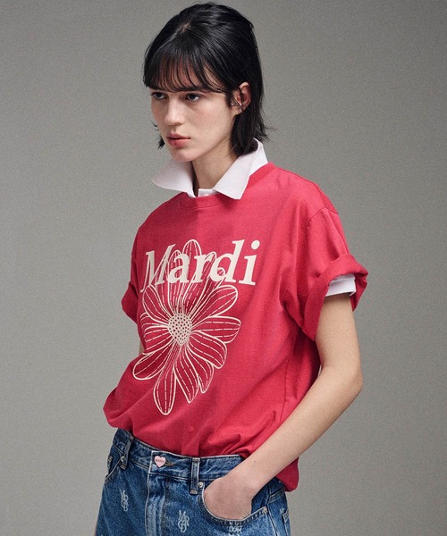 TSHIRT FLOWERMARDI（Tシャツ/カットソー）｜Mardi Mercredi