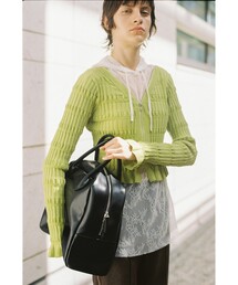 Ray BEAMS | Ray BEAMS / シャーリング ジップ カーディガン(カーディガン/ボレロ)