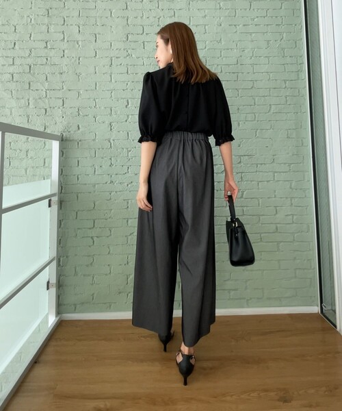 couture brooch（クチュールブローチ）の「◆【上品華やか／二の腕カバー】5分袖エンブロレースブラウス（シャツ/ブラウス・レディース・アイボリー/ブラック/ライトグレー・34/36/38/40/42）」の14枚目の写真