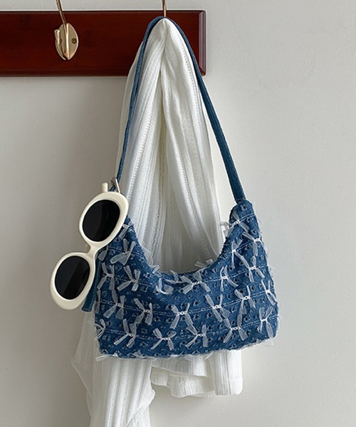 LAFFMO（ラフモ）の「チュールデニムショルダーバッグ（ショルダーバッグ・レディース・ライトブルー/ブルー/ダークブルー・F）」の16枚目の写真