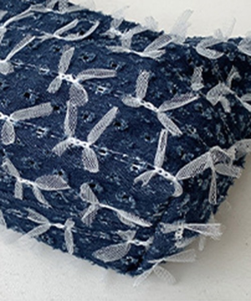 LAFFMO（ラフモ）の「チュールデニムショルダーバッグ（ショルダーバッグ・レディース・ライトブルー/ブルー/ダークブルー・F）」の11枚目の写真