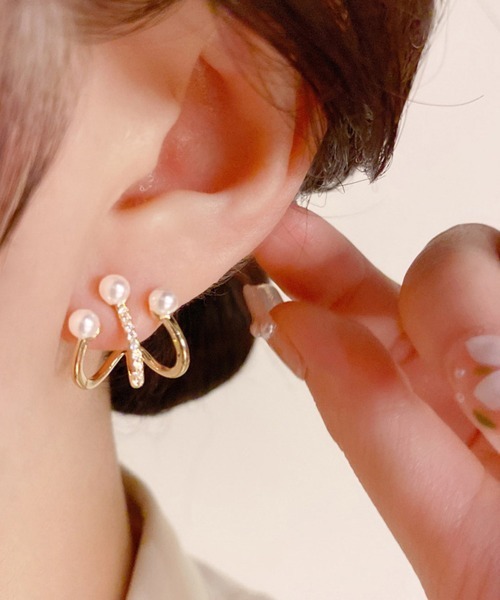 Miniministore(ミニミニストア)の「ピアス フェイクパール レディース結婚式(ピアス(両耳用)・レディース・ゴールド・FREE)」の9枚目の写真