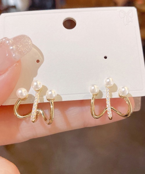 Miniministore(ミニミニストア)の「ピアス フェイクパール レディース結婚式(ピアス(両耳用)・レディース・ゴールド・FREE)」の6枚目の写真